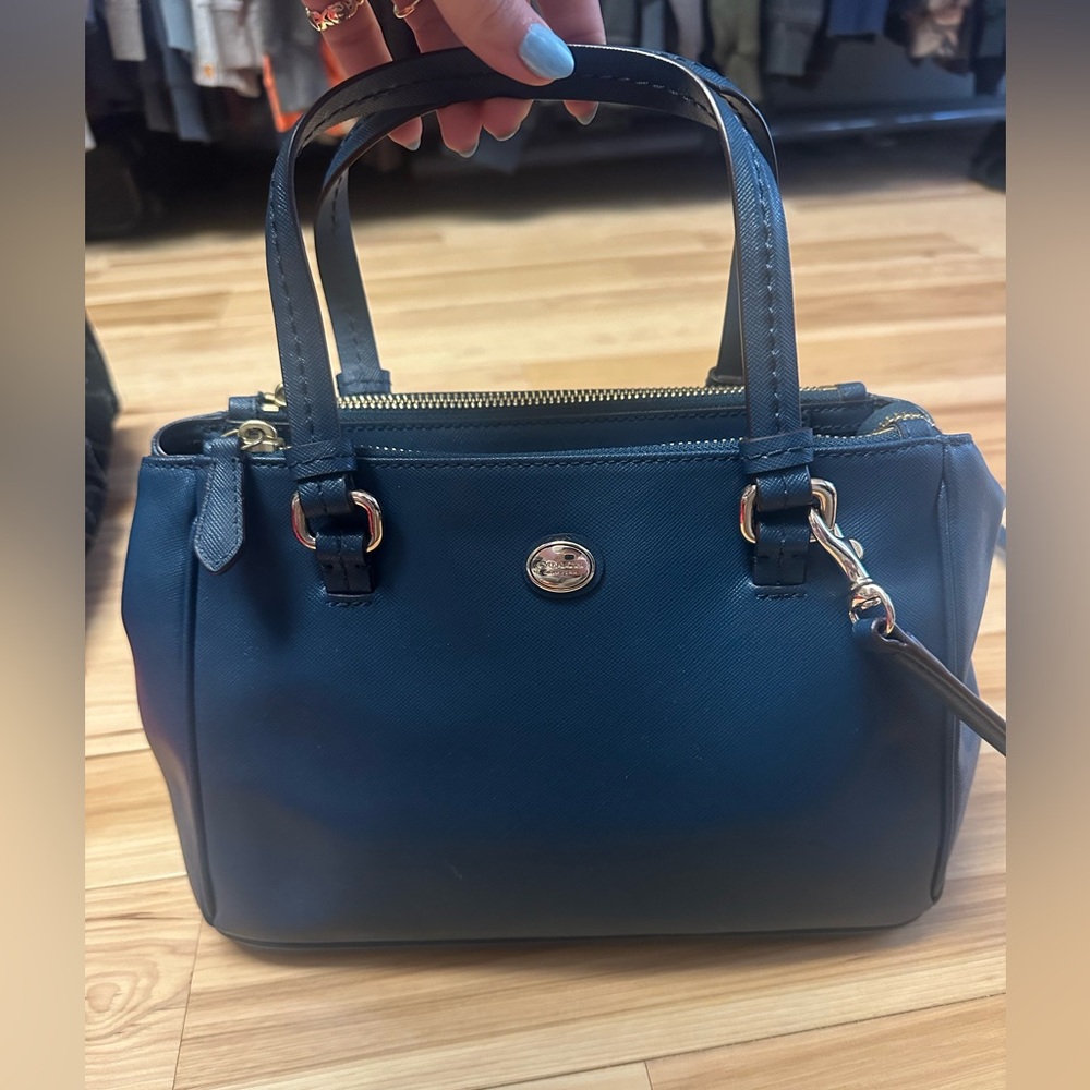 Coach Satchel Leather Shoulder Bag Crossbody!